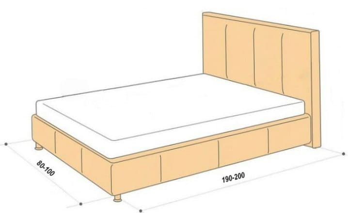 Односпальная двухъярусная кровать размеры
